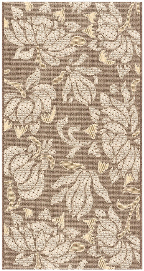 Safavieh Courtyard 2'-7" x 5'-0" Rug in Light Chocolate / Cream