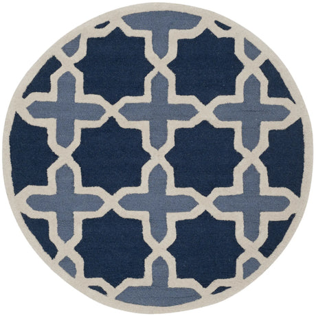 Safavieh Cambridge 4'-0" x 4'-0" Rug in Blue / Ivory