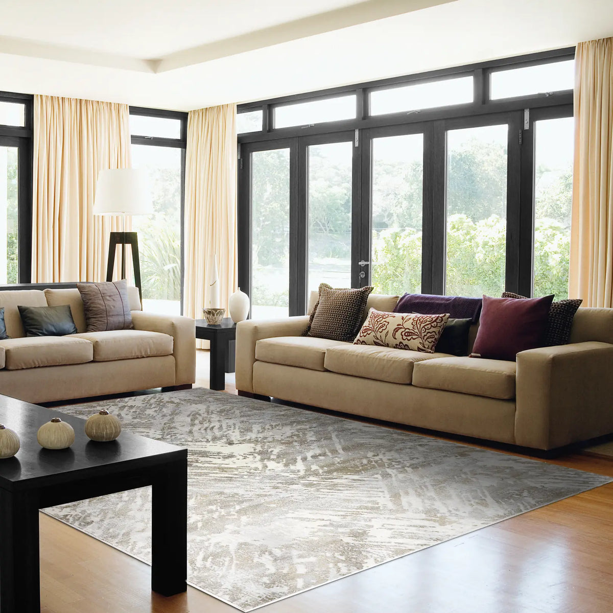 Dynamic Rugs Castilla 3537 Cream / Grey Rugs - Room