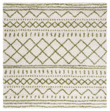Safavieh Arizona Shag 6'-7" x 6'-7" Rug in Ivory / Green