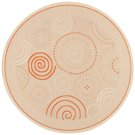 Safavieh Courtyard 6'-7" x 6'-7" Rug in Natural / Terra