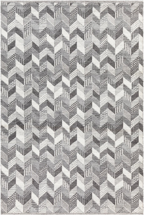 Chandra Effie EFF-52500 Black / White / Gray rug, flat view
