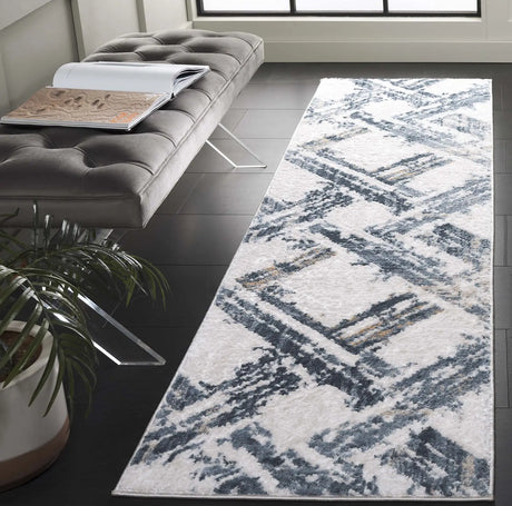 Safavieh Kingston 2'-2" x 8'-0" Rug in Blue / Ivory