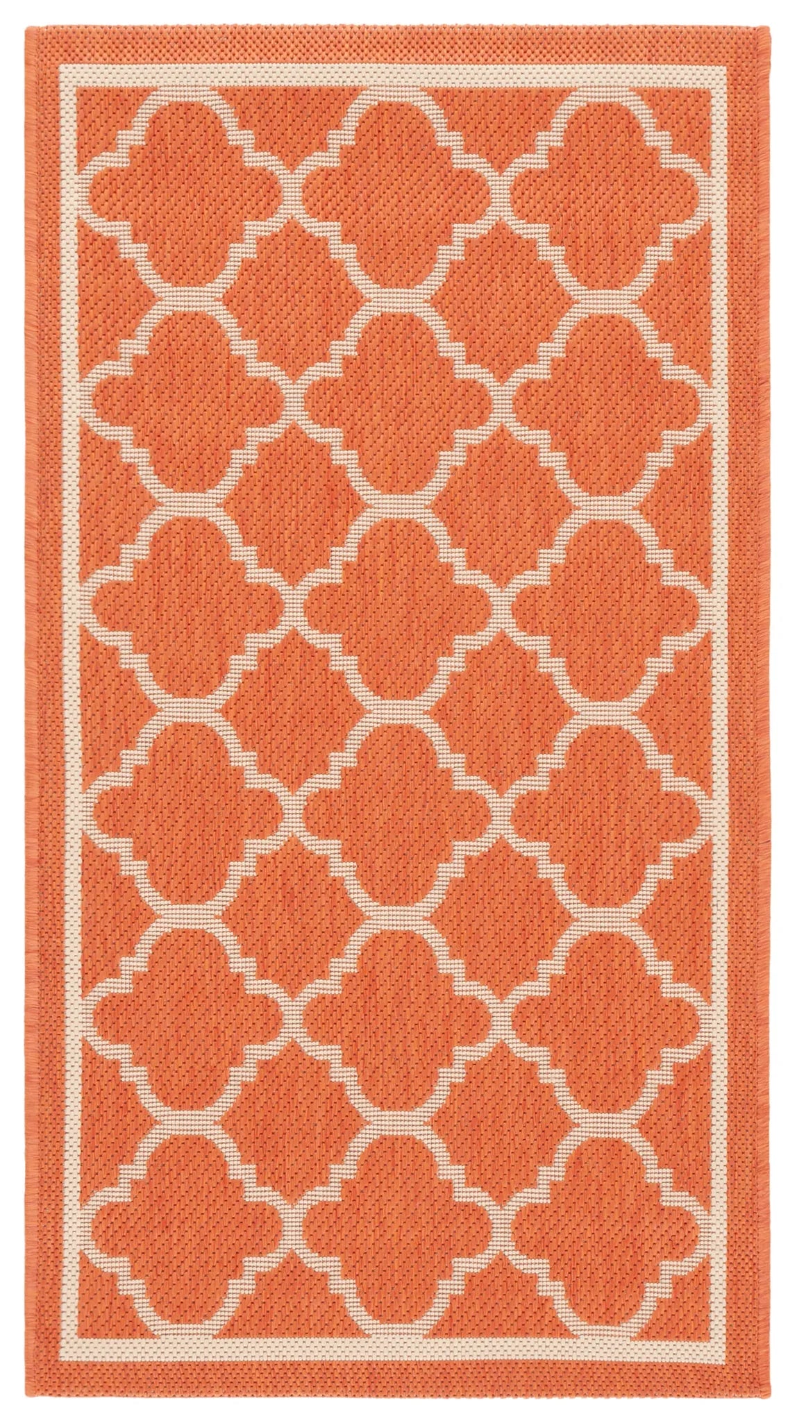 Safavieh Courtyard 2'-0" x 3'-7" Rug in Terracotta / Bone
