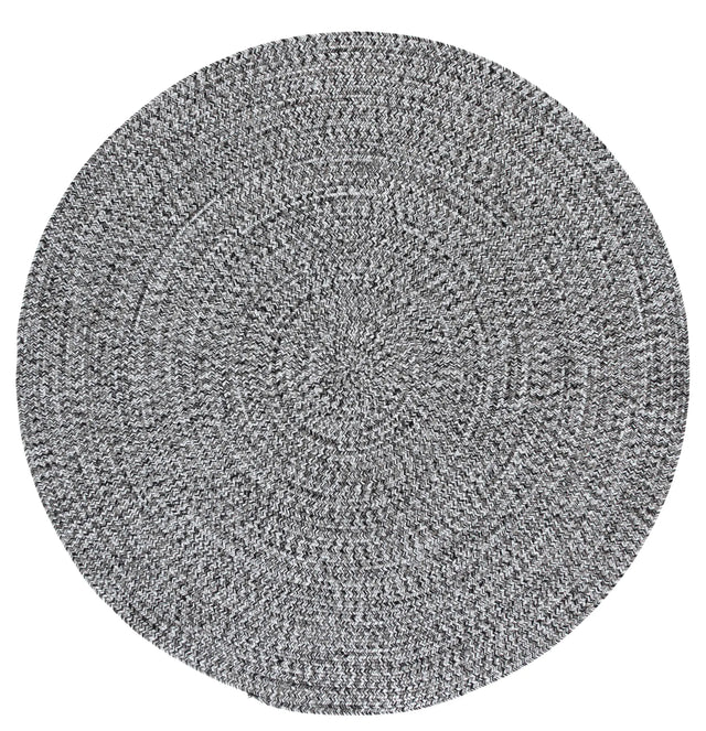 Safavieh Braided 5'-0" x 5'-0" Rug in Black / Ivory