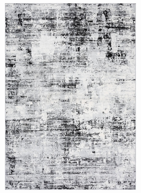 Safavieh Jasper 100 4'-0" x 6'-0" Rug in Black / Ivory