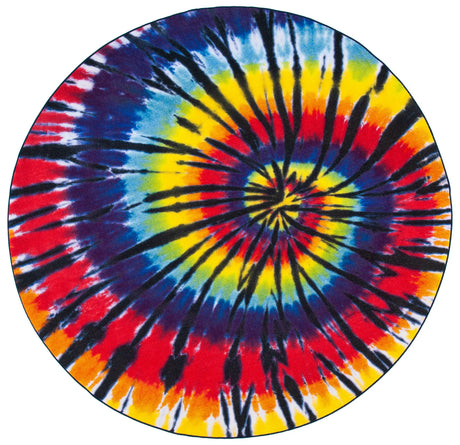 Safavieh Paint Brush 6'-7" x 6'-7" Rug in Fuchsia / Yellow