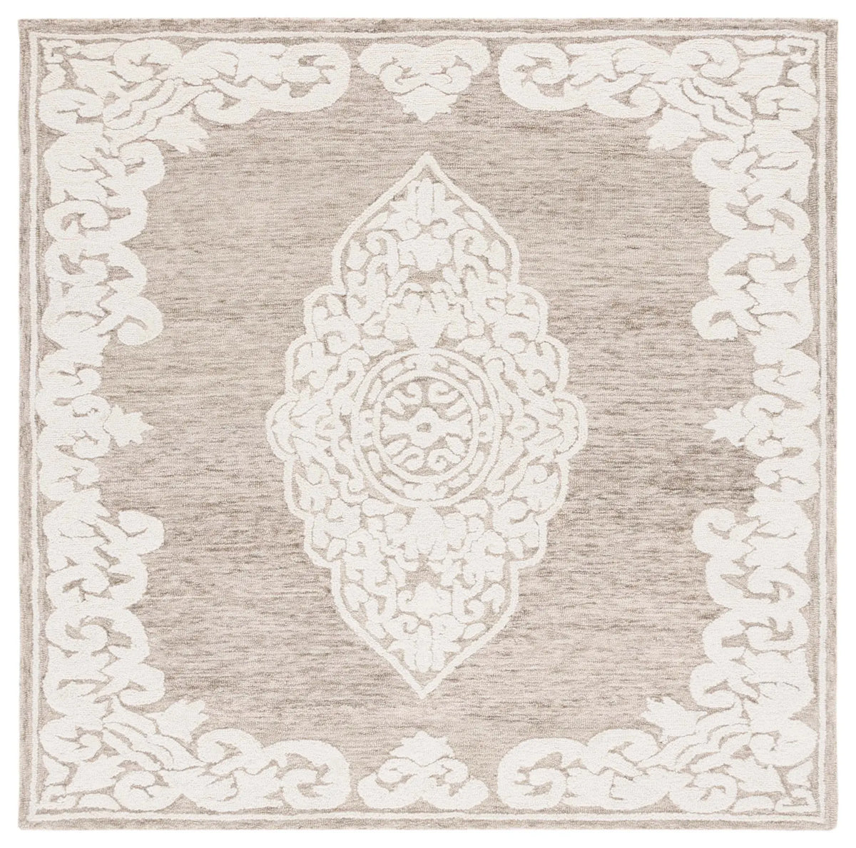 Safavieh Abstract 6'-0" x 6'-0" Rug in Beige / Ivory