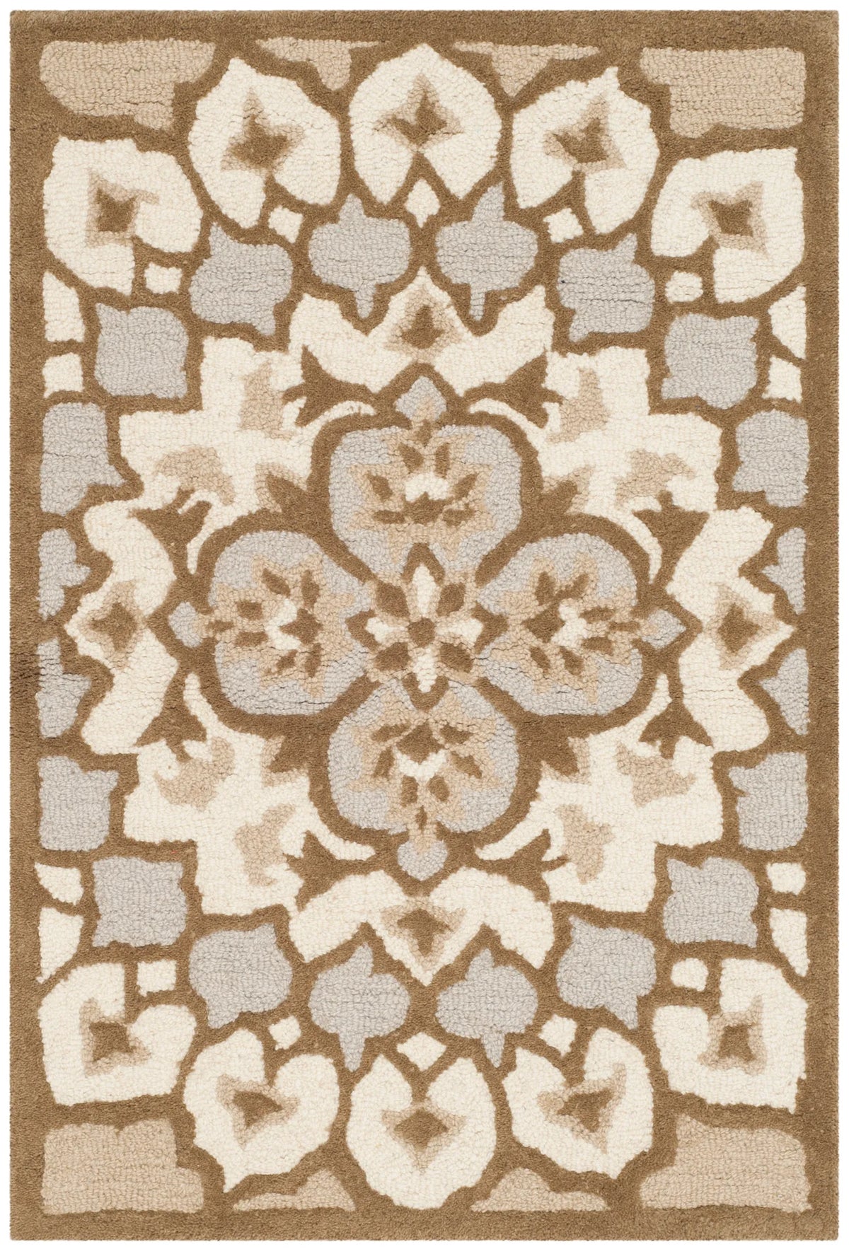 Safavieh Bellagio 2'-0" x 3'-0" Rug in Ivory / Dark Beig