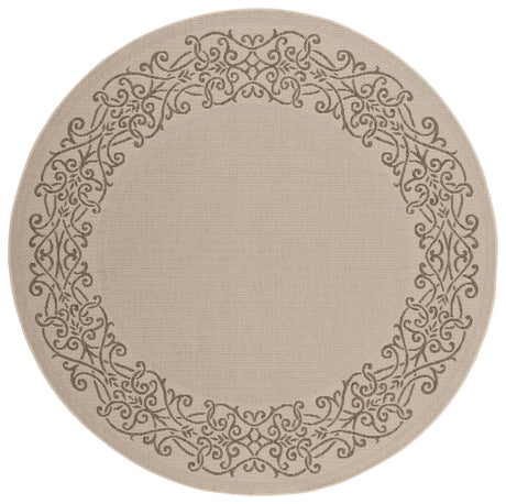 Safavieh Courtyard 6'-7" x 6'-7" Rug in Natural / Brown