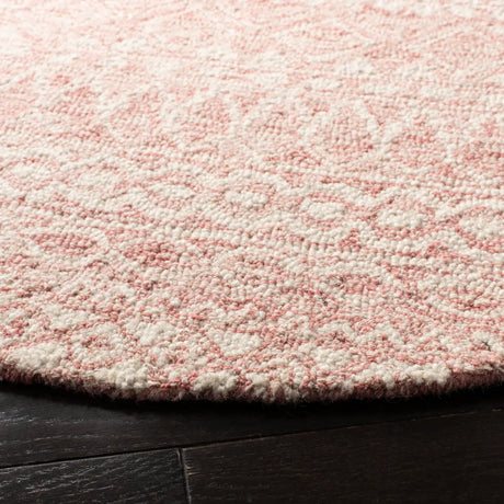 Safavieh Micro-Loop 5'-0" x 5'-0" Rug in Pink / Ivory