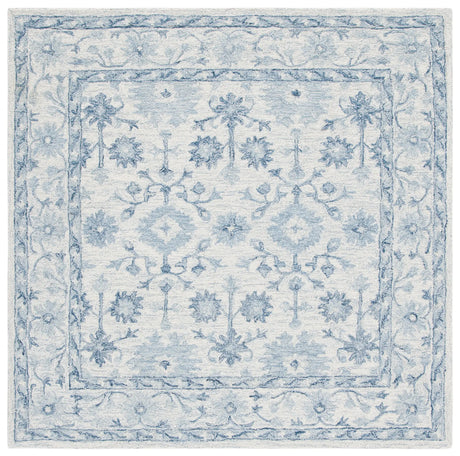 Safavieh Micro-Loop 5'-0" x 5'-0" Rug in Blue / Ivory