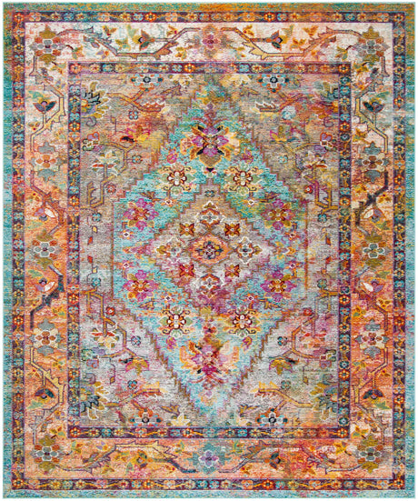Safavieh Crystal 10'-0" x 14'-0" Rug in Light Blue / Orange