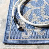 Safavieh Courtyard 4'-0" x 5'-7" Rug in Blue / Natural