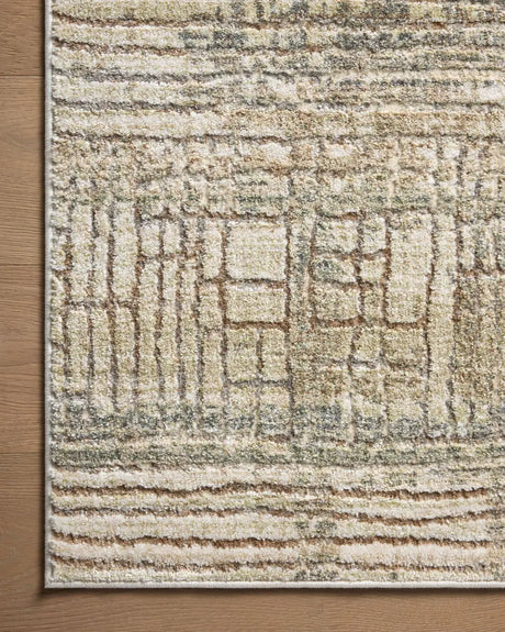 Loloi Wyatt Wya-03 Lagoon/Natural Rug - corner on wood