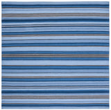 Safavieh Striped Kilim 7'-0" x 7'-0" Rug in Blue / Rust