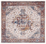 Safavieh Heirloom 700 6'-7" x 6'-7" Rug in Ivory / Blue Rust