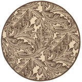 Safavieh Courtyard 6'-7" x 6'-7" Rug in Natural / Chocolate