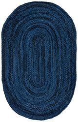 Safavieh Braided 5'-0" x 8'-0" Rug in Navy / Black