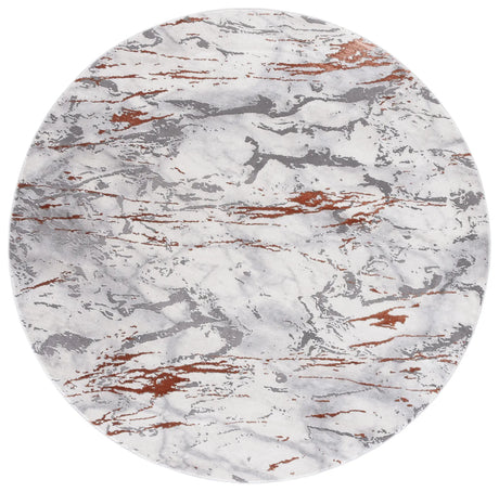 Safavieh Craft 6'-7" x 6'-7" Rug in Grey / Orange
