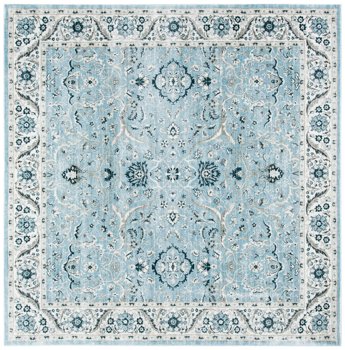 Safavieh Isabella 6'-7" x 6'-7" Rug in Light Blue / Cream