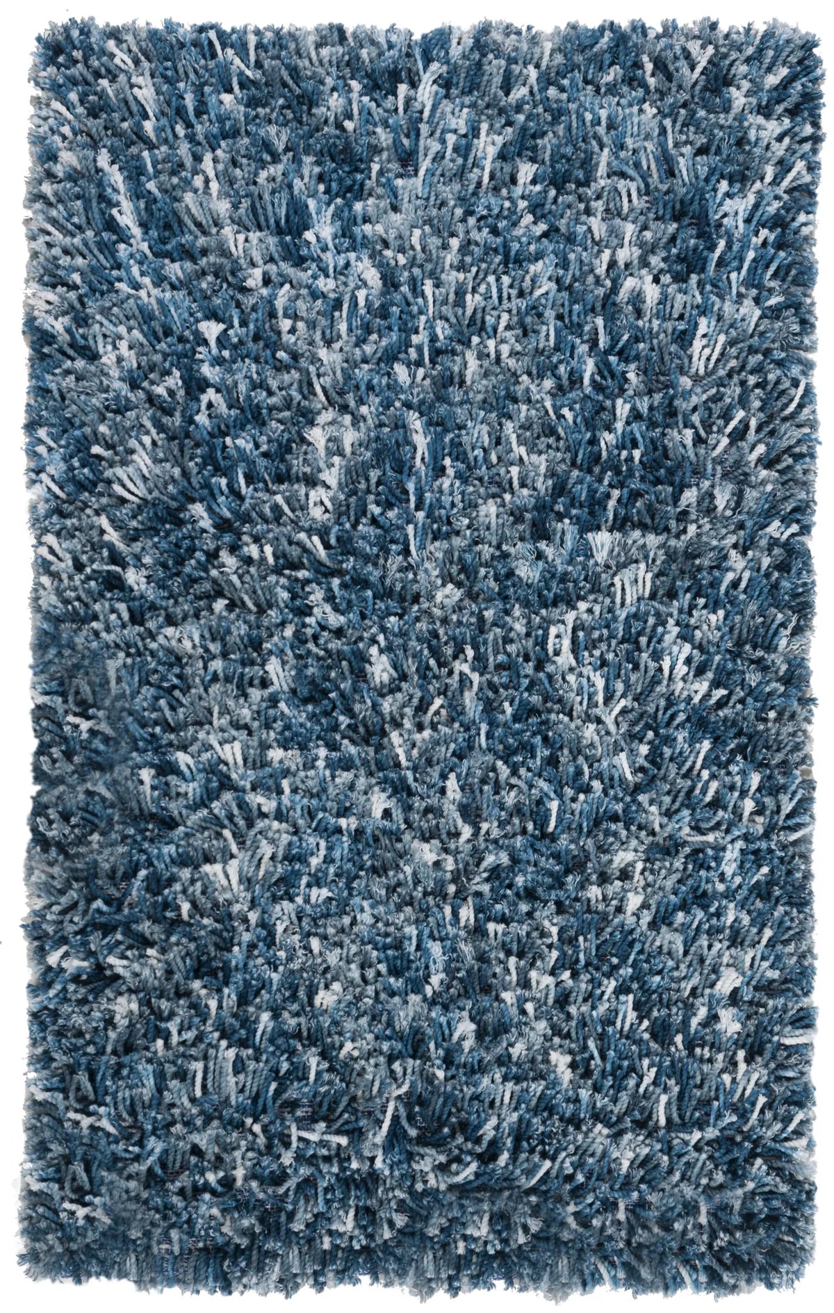Safavieh Rio Shag 3'-0" x 5'-0" Rug in Navy / Ivory