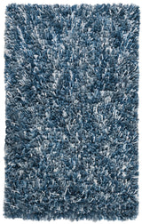 Safavieh Rio Shag 3'-0" x 5'-0" Rug in Navy / Ivory