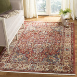 Safavieh Kashan 4'-0" x 6'-0" Rug in Red / Ivory