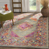 Safavieh Madison 4'-0" x 6'-0" Rug in Light Grey / Fuchsia