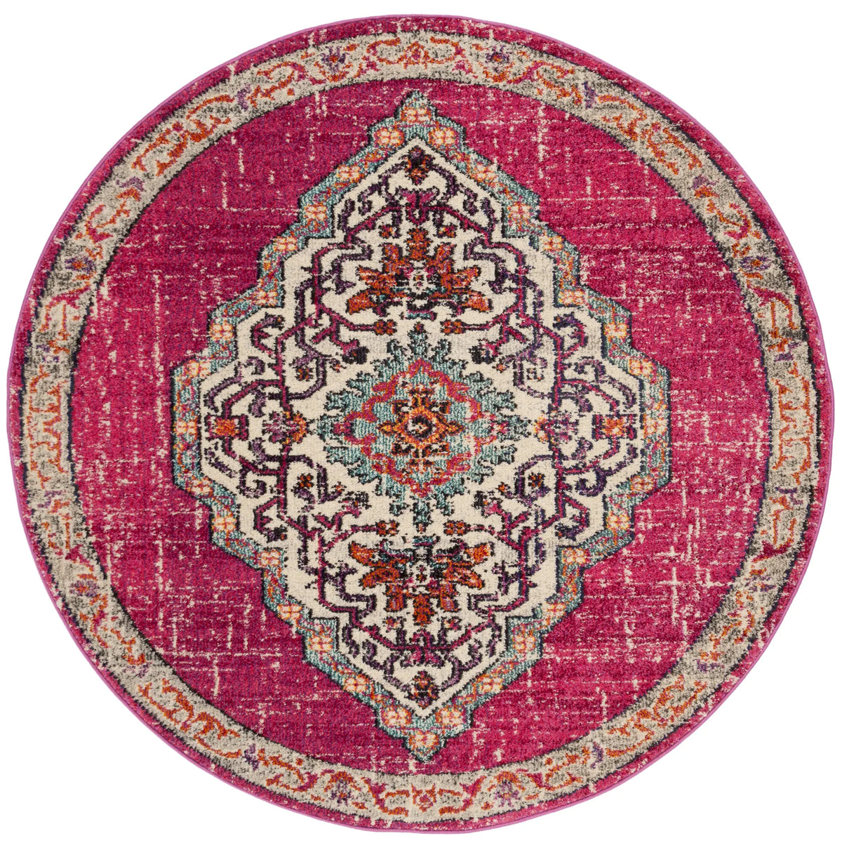 Safavieh Monaco 5'-0" x 5'-0" Rug in Pink / Multi