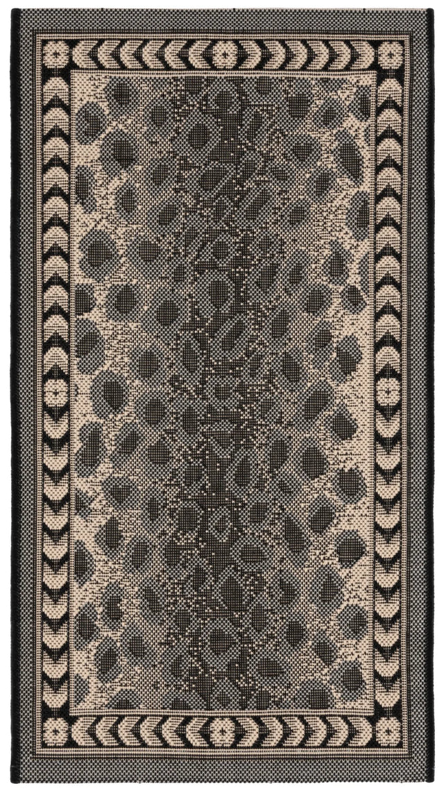 Safavieh Courtyard 2'-0" x 3'-7" Rug in Grey / Black