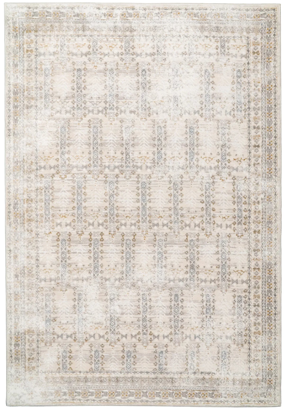 Dynamic Rugs Azure 12583 Power Loomed Transitional Ivory/Beige/Grey Rug - Rectangular