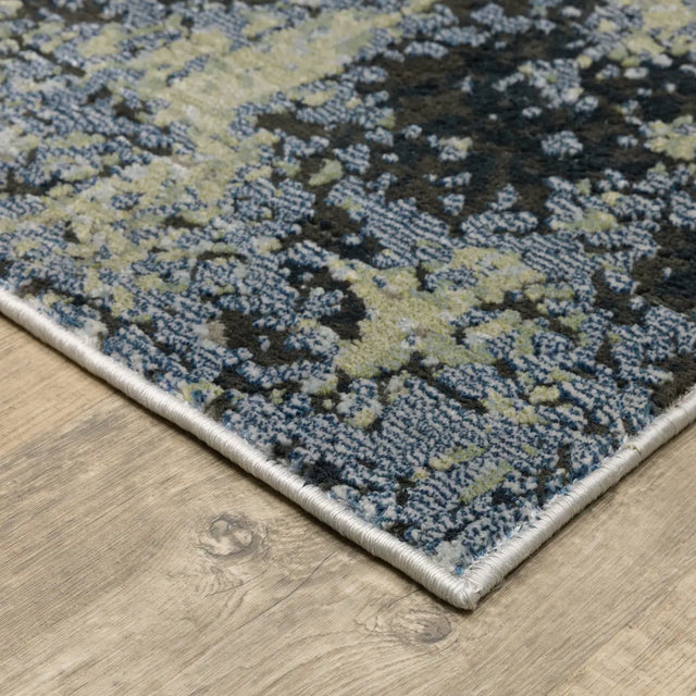 Oriental Weavers Sphinx Caravan 5571H Blue/ Green Rugs - corner detail