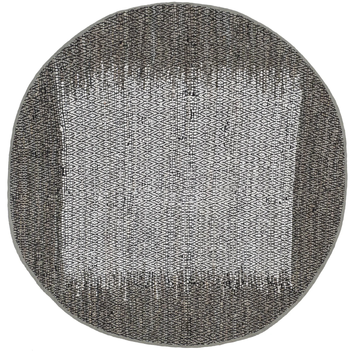Safavieh Vintage Leather 6'-0" x 6'-0" Rug in Light Grey / Grey