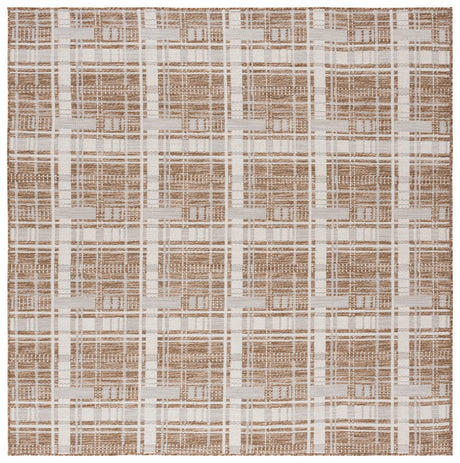 Safavieh Beach House 6'-7" x 6'-7" Rug in Brown / Ivory