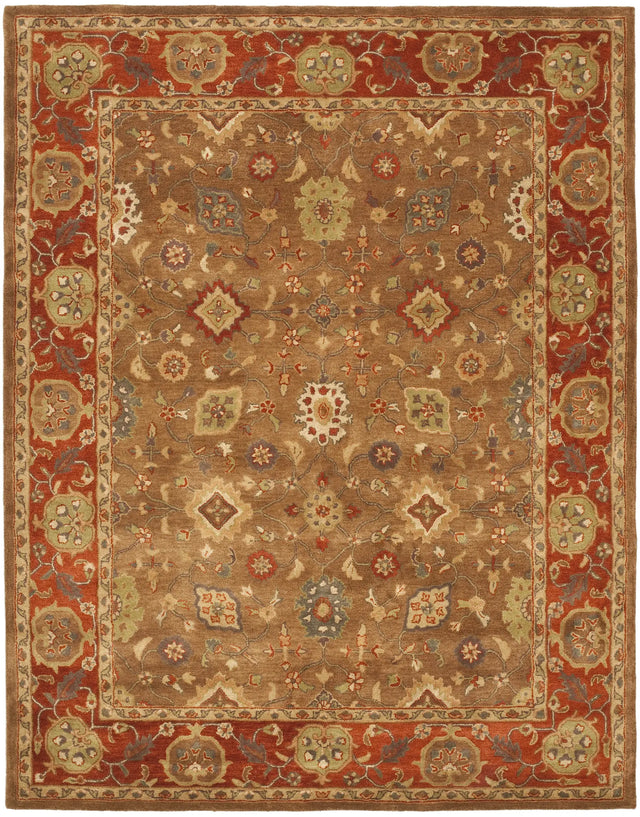 Safavieh Heritage 9'-6" x 13'-6" Rug in Moss / Rust