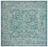 Safavieh Courtyard 5'-3" x 5'-3" Rug in Turquoise