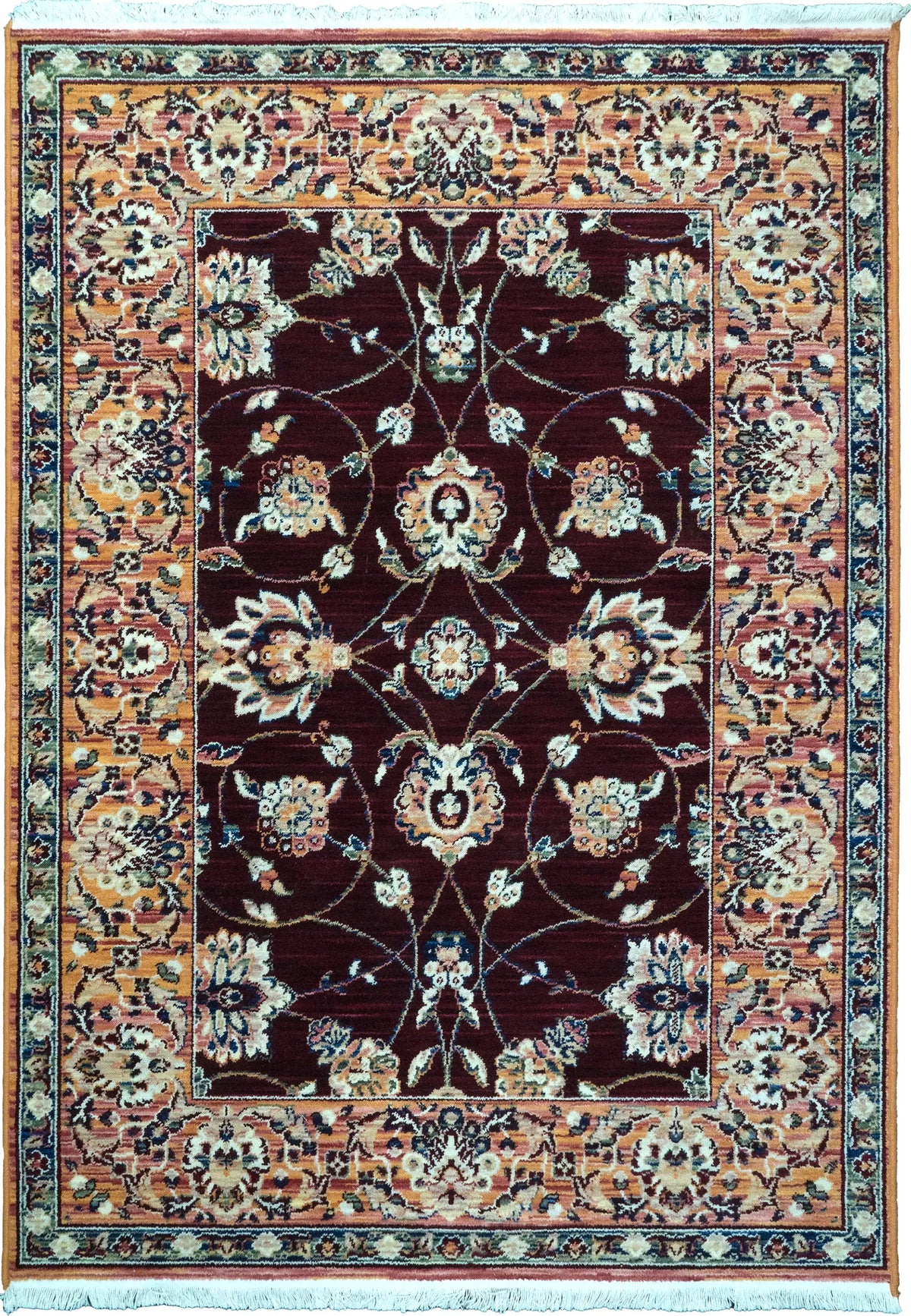 Dynamic Rugs Wade 18608 Power Loomed Traditional Red/Multi Rug - Rectangular