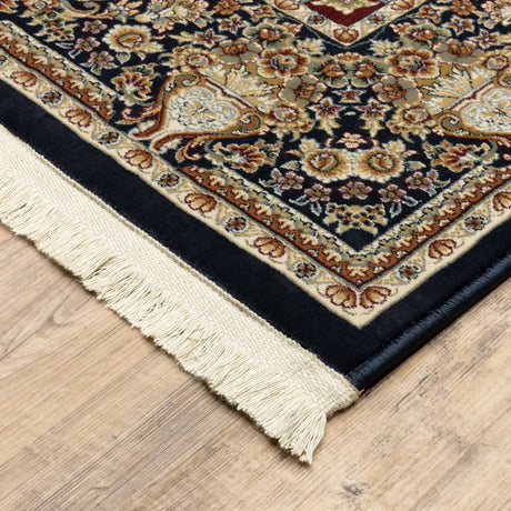 Oriental Weavers Sphinx Masterpiece 1802B Navy/ Multi Rugs - corner detail