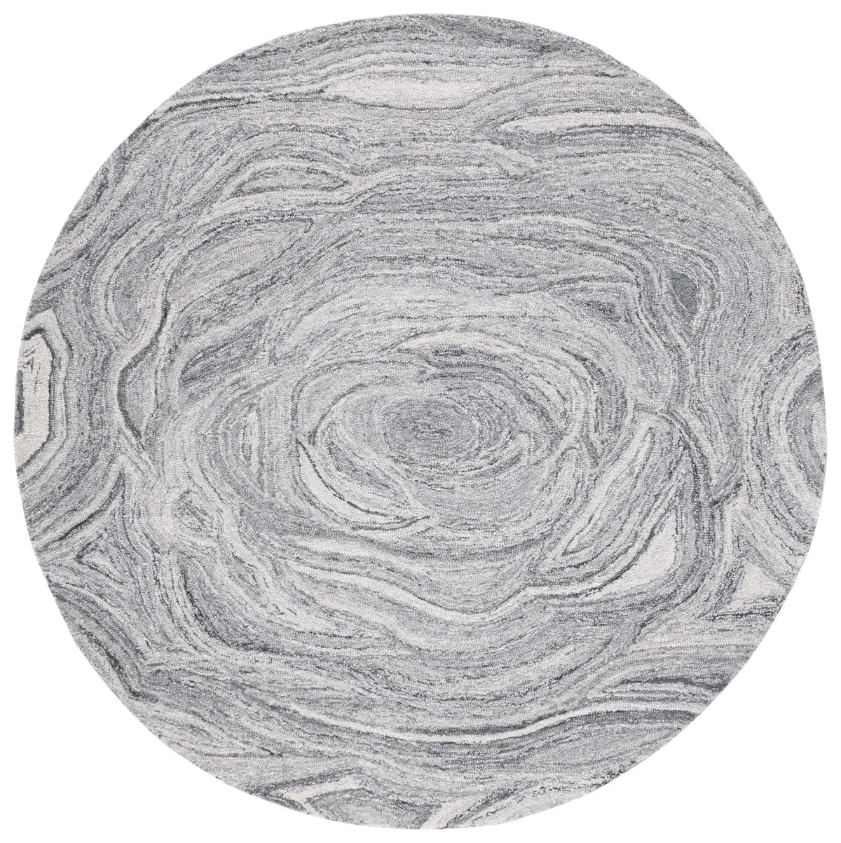 Safavieh Abstract 6'-0" x 6'-0" Rug in Dark Grey / Black