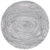Safavieh Abstract 6'-0" x 6'-0" Rug in Dark Grey / Black