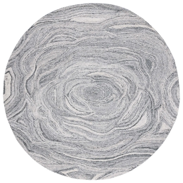 Safavieh Abstract 6'-0" x 6'-0" Rug in Dark Grey / Black