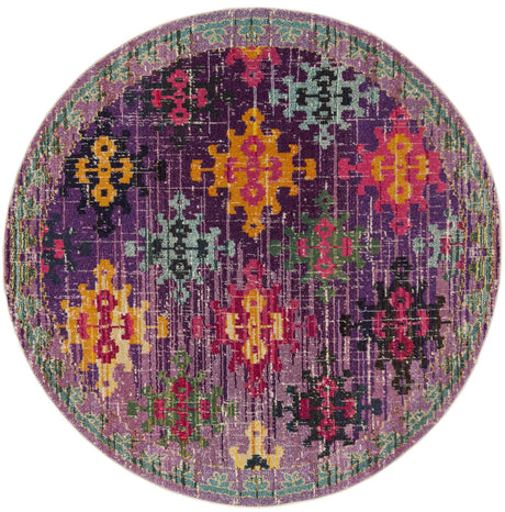 Safavieh Monaco 6'-7" x 6'-7" Rug in Purple / Multi
