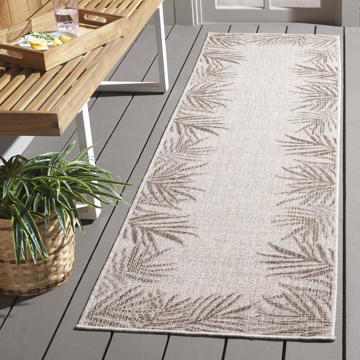 Safavieh Beach House 2'-2" x 10'-0" Rug in Beige / Brown