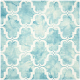 Safavieh Dip Dye 7'-0" x 7'-0" Rug in Turquoise / Ivory