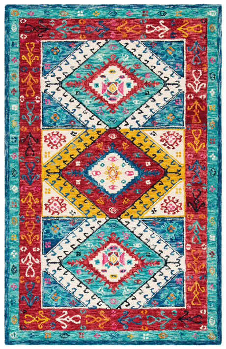 Safavieh Aspen 4'-0" x 6'-0" Rug in Blue / Rust