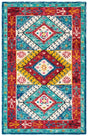 Safavieh Aspen 4'-0" x 6'-0" Rug in Blue / Rust