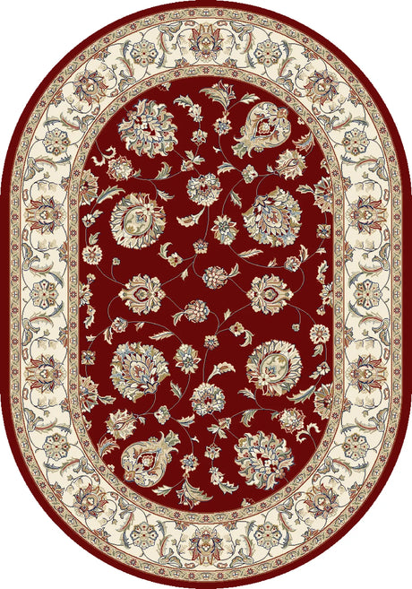 Dynamic Rugs Ancient Garden 57365 Red / Ivory Rugs - Oval