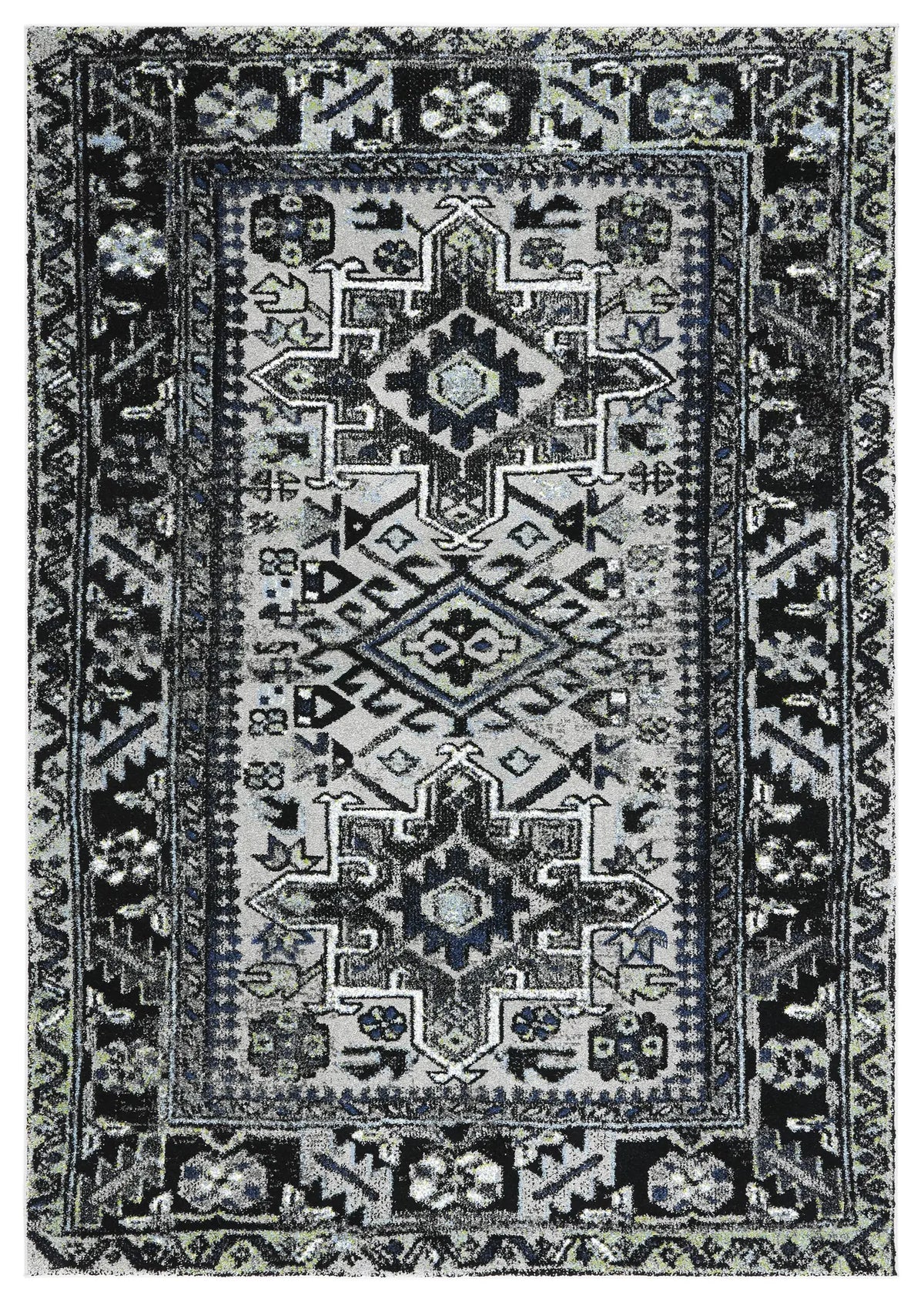 Safavieh Vintage Hamadan 4'-0" x 6'-0" Rug in Light Grey / Dark Grey