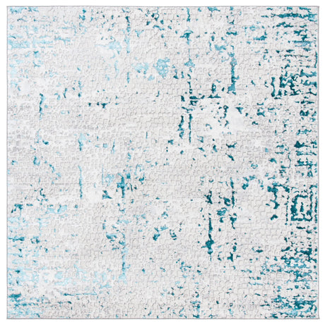 Safavieh Amelia 6'-7" x 6'-7" Rug in Grey / Turquoise
